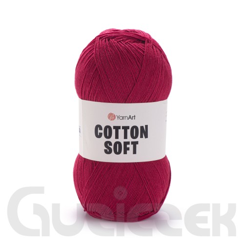 Włóczka YarnArt Cotton soft 51 ciemny czerwony