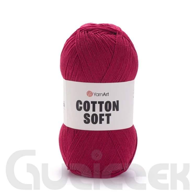 Włóczka YarnArt Cotton soft 51 ciemny czerwony