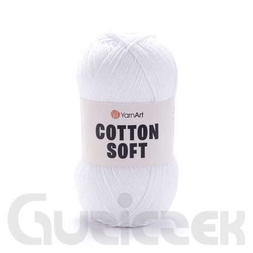 Włóczka YarnArt Cotton soft 62 śnieżnobiały