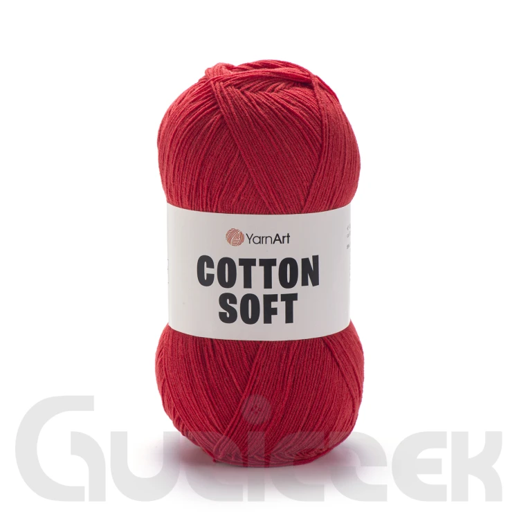 Włóczka YarnArt Cotton soft 90 intensywny czerwony