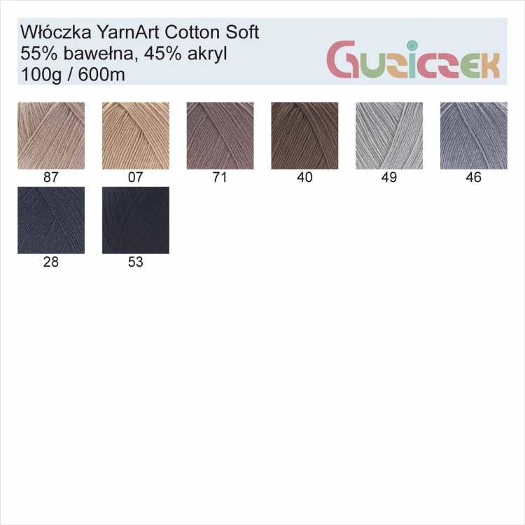 Wzornik YarnArt Cotton Soft
