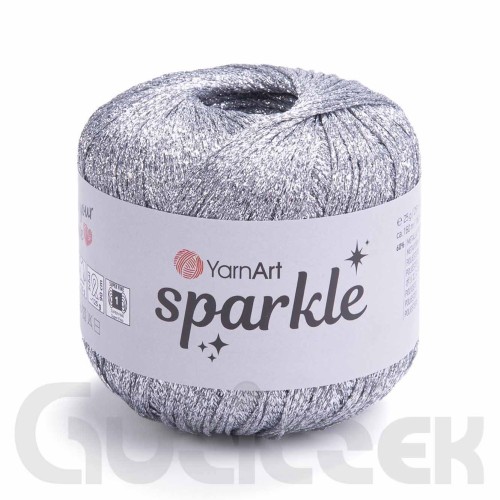 Kordonek YarnArt Sparkle 1300 srebrny