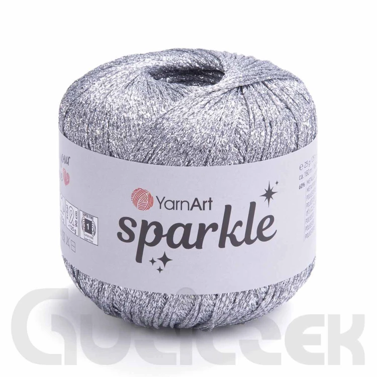 Kordonek YarnArt Sparkle 1300 srebrny