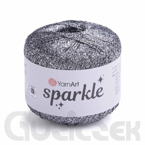 Kordonek YarnArt Sparkle 1303 ciemny srebrny