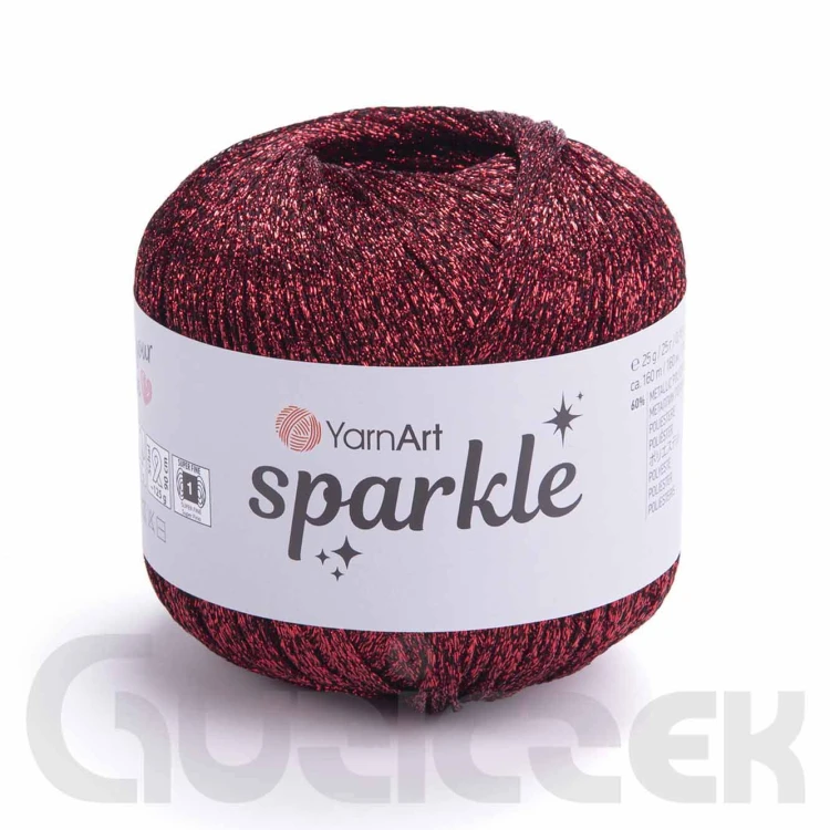 Kordonek YarnArt Sparkle 1345 czerwony
