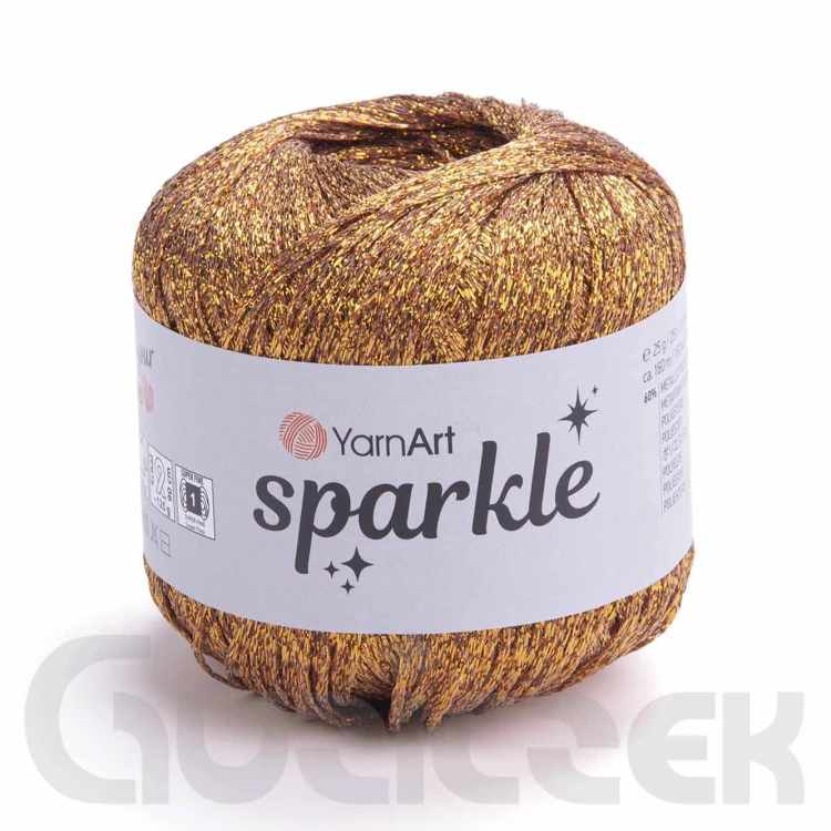Kordonek YarnArt Sparkle 1312 stare złoto
