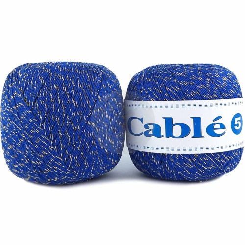 Kordonek Cable 5 chabrowy ze złotym 110-G