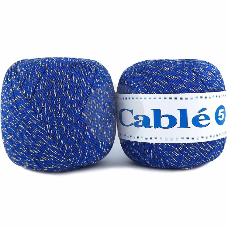 Kordonek Cable 5 chabrowy ze złotym 110-G