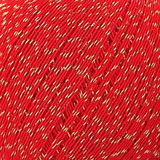 Kordonek Cable 5 czerwony ze złotym 008-G