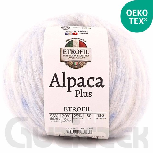 Włóczka Etrofil Alpaca Plus 75372 białobłękitny