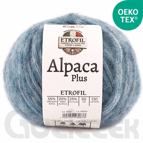 Włóczka Etrofil Alpaca Plus 74309 morski melanż