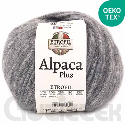 Włóczka Etrofil Alpaca Plus 70176 szary