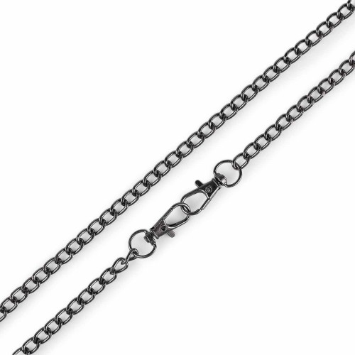 Łańcuszek 120cm x 6mm czarny nikiel