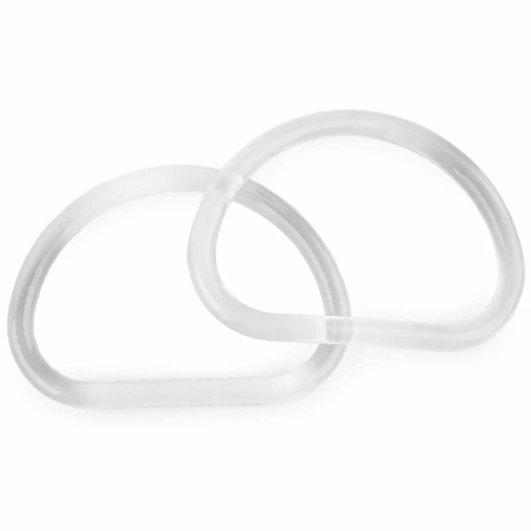 Ucha do torby plastikowe 12,5x9 cm przeźroczyste