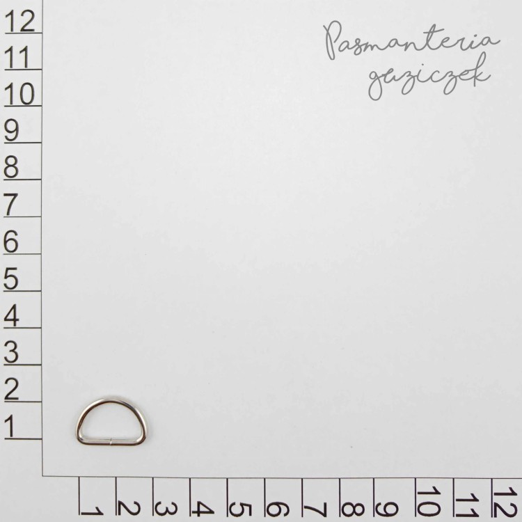 Półkole 15mm srebrne