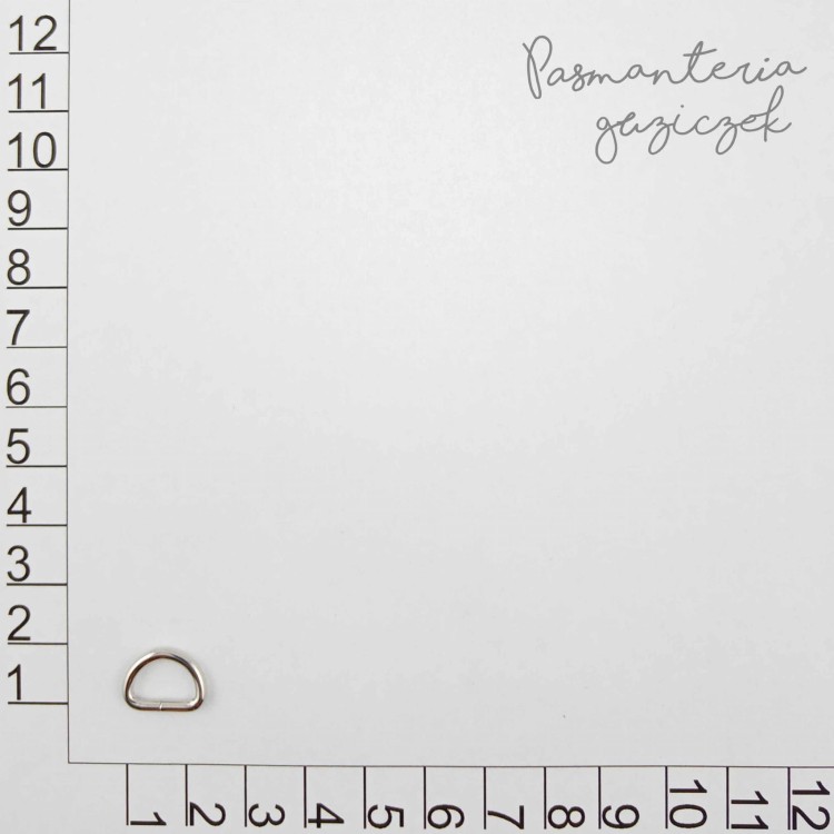 Półkole 10mm srebrne