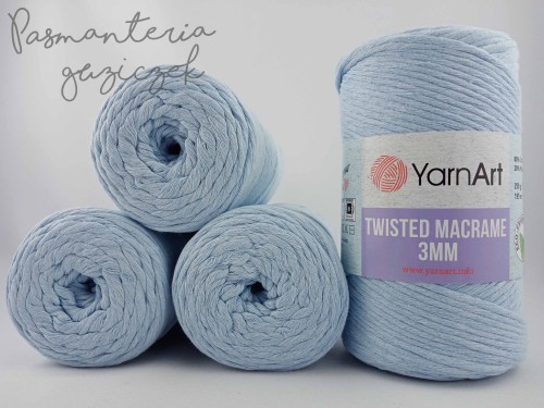 YarnArt twisted macrame 3mm 760 błękitny
