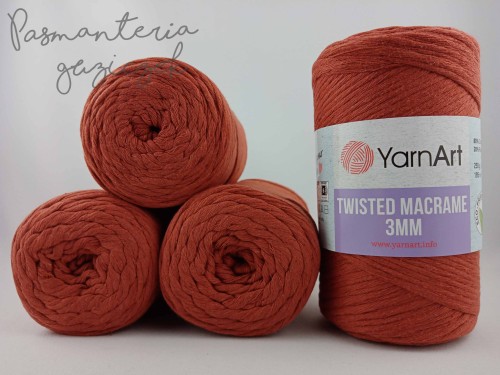 YarnArt twisted macrame 3mm 785 cegła