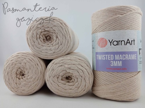 YarnArt twisted macrame 3mm 753 jasny beżowy