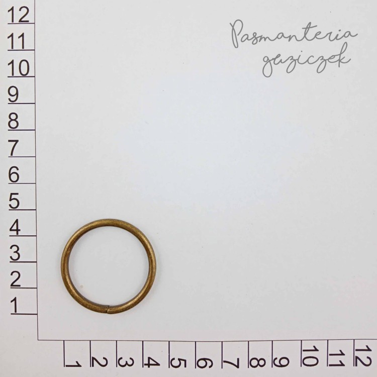 Kółko 30x3 mm stare złoto