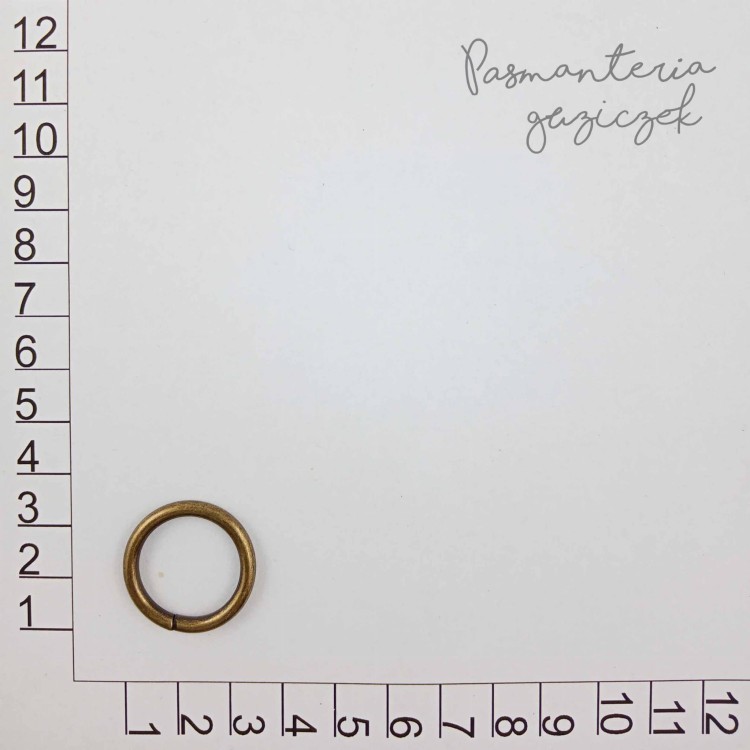 Kółko 20x3 mm stare złoto
