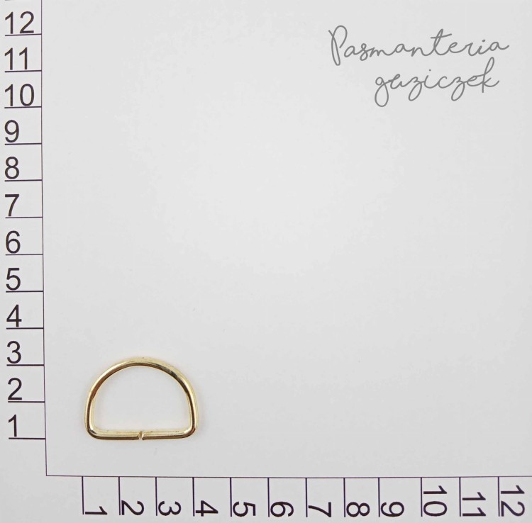 Półkole 25x17x2,5 mm złote