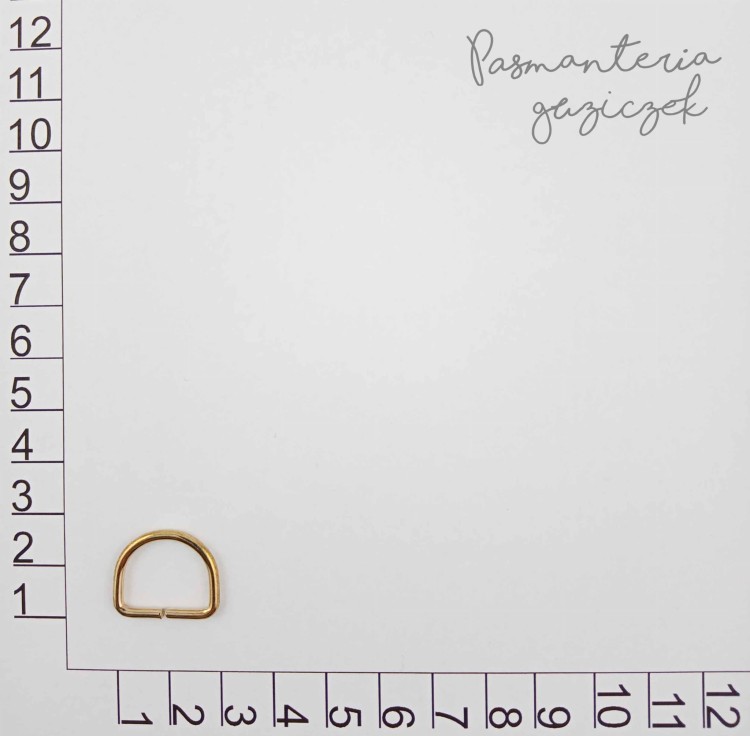 Półkole 16x13x2 mm złote