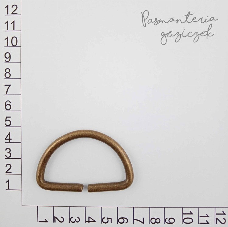 Półkole 50x27x4 mm stare złoto