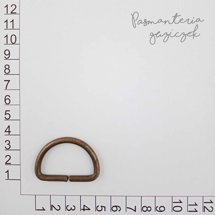 Półkole 35x21x4 mm stare złoto