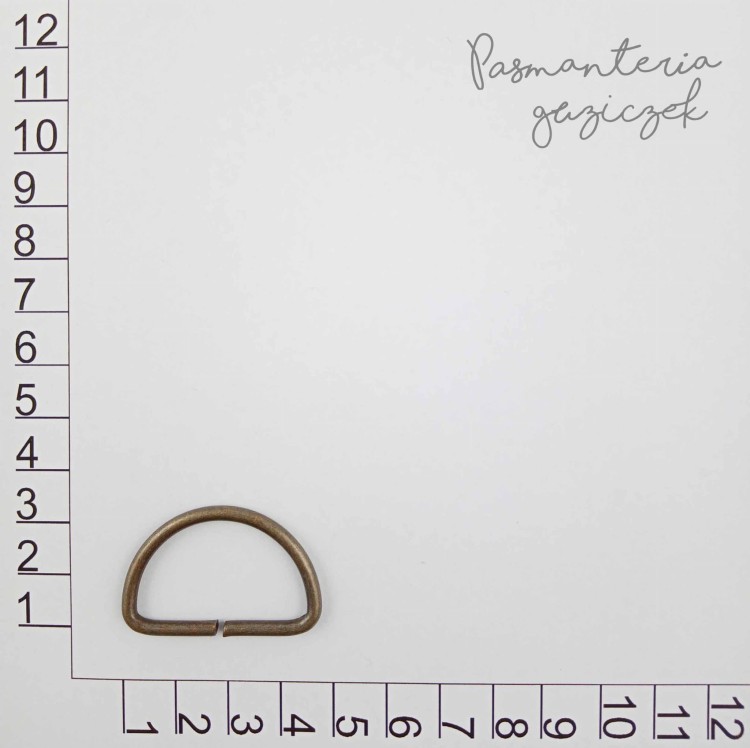 Półkole 30x18x2,5 mm stare złoto