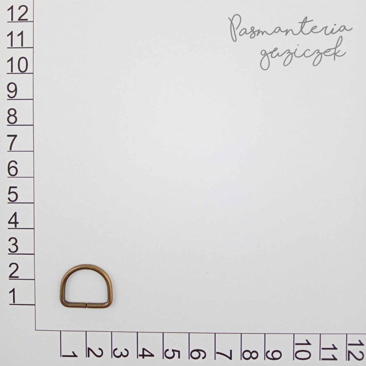 Półkole 16x13x2 mm stare złoto