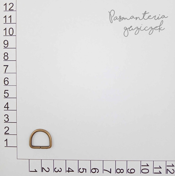 Półkole 14x12x2 mm stare złoto