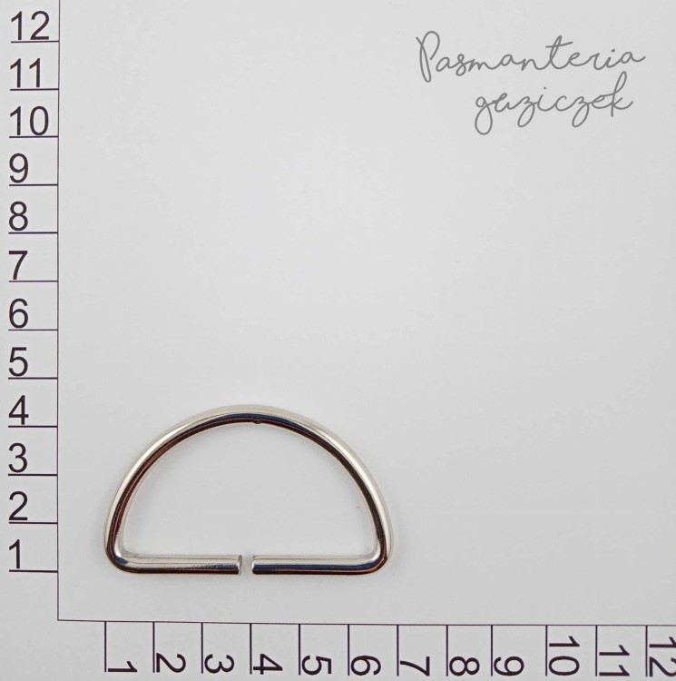 Półkole 50x27x4 mm srebrne