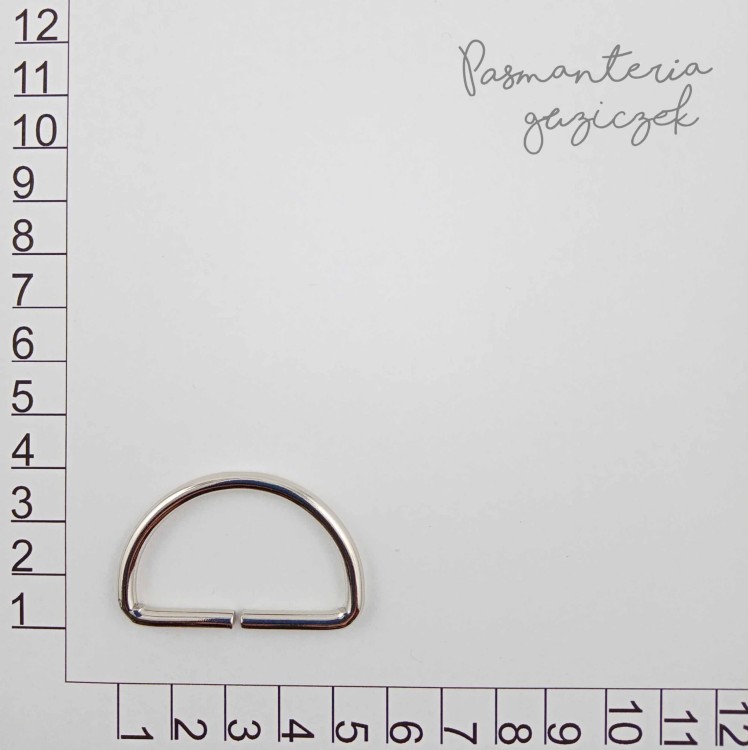 Półkole 40x23x4 mm srebrne