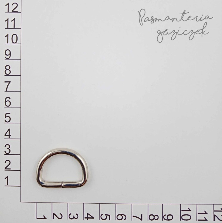 Półkole 25x17x4 mm srebrne