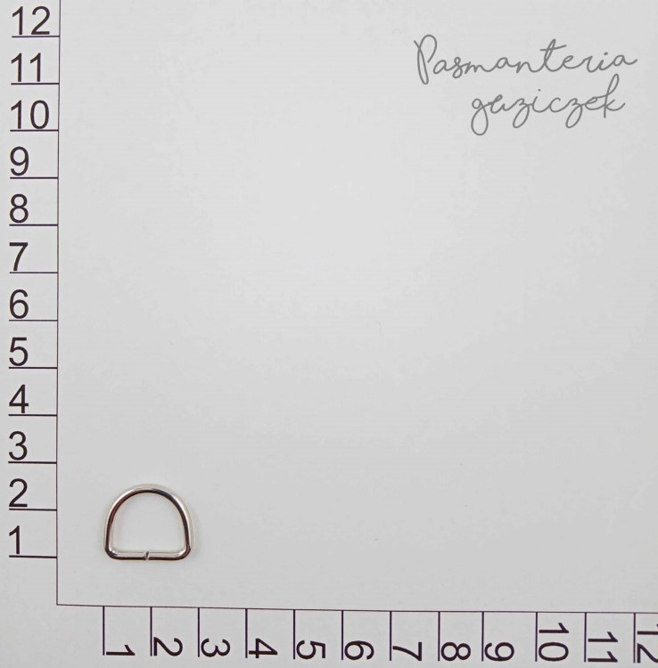 Półkole 14x12x2 mm srebrne