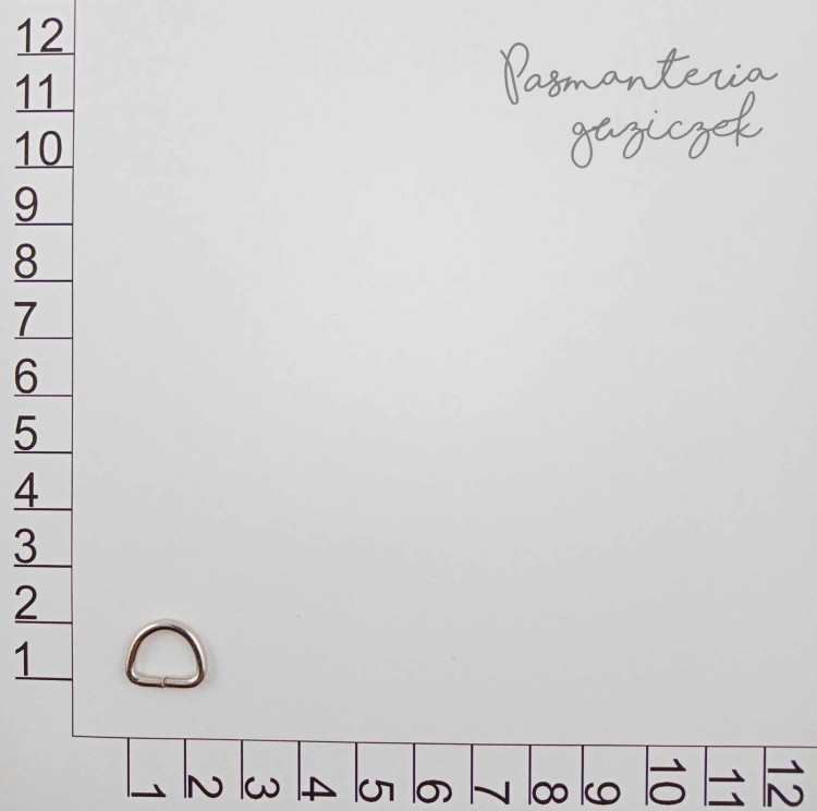 Półkole 10x8x1,8 mm srebrne