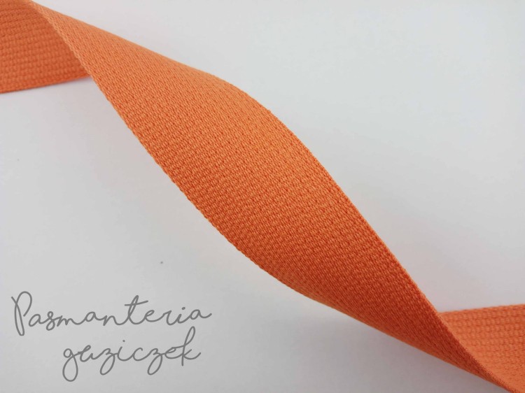 Pasek parciany bawełniany 3cm pomarańczowy