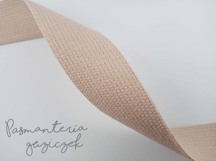 Pasek parciany bawełniany 3cm beżowy