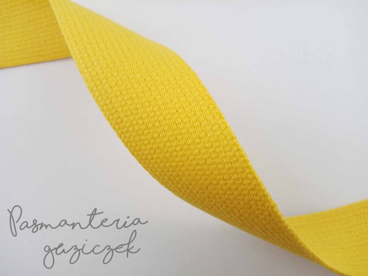 Pasek parciany bawełniany 3cm cytrynowy