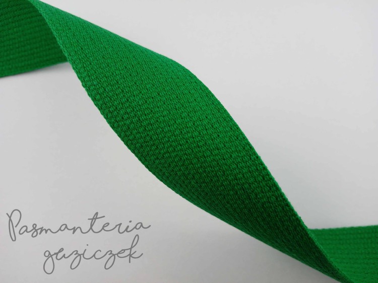 Pasek parciany bawełniany 3cm zielony