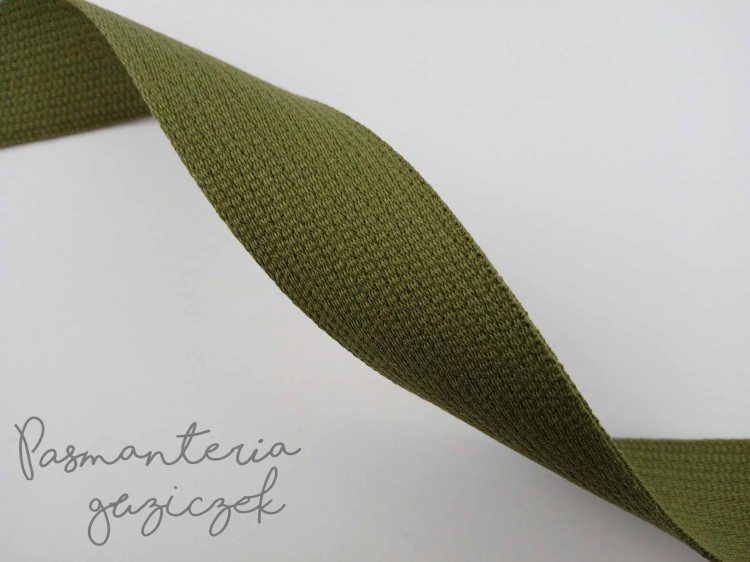 Pasek parciany bawełniany 3cm khaki