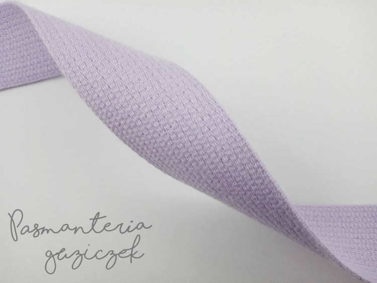 Pasek parciany bawełniany 3cm lawendowy