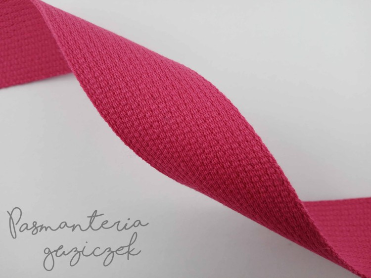 Pasek parciany bawełniany 3cm amarantowy