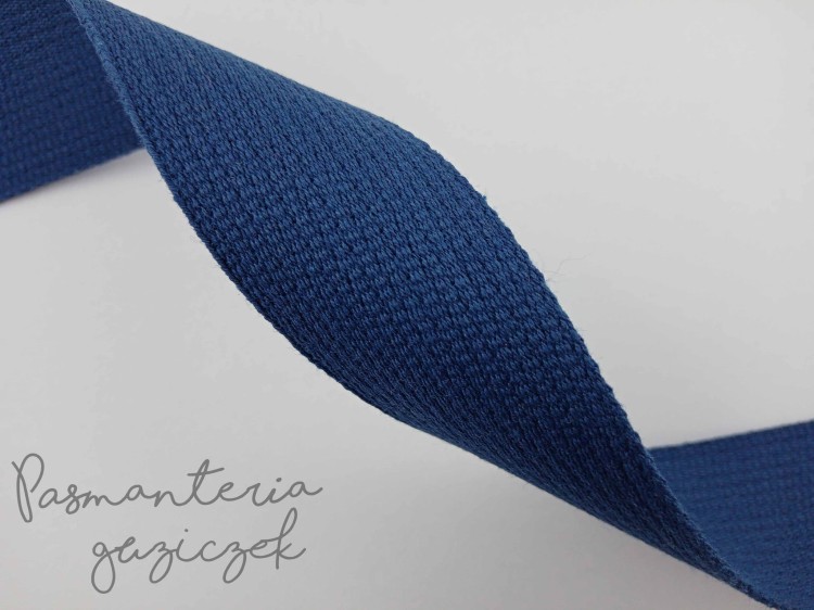 Pasek parciany bawełniany 3cm granatowy