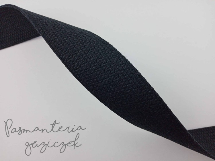 Pasek parciany bawełniany 25mm czarny
