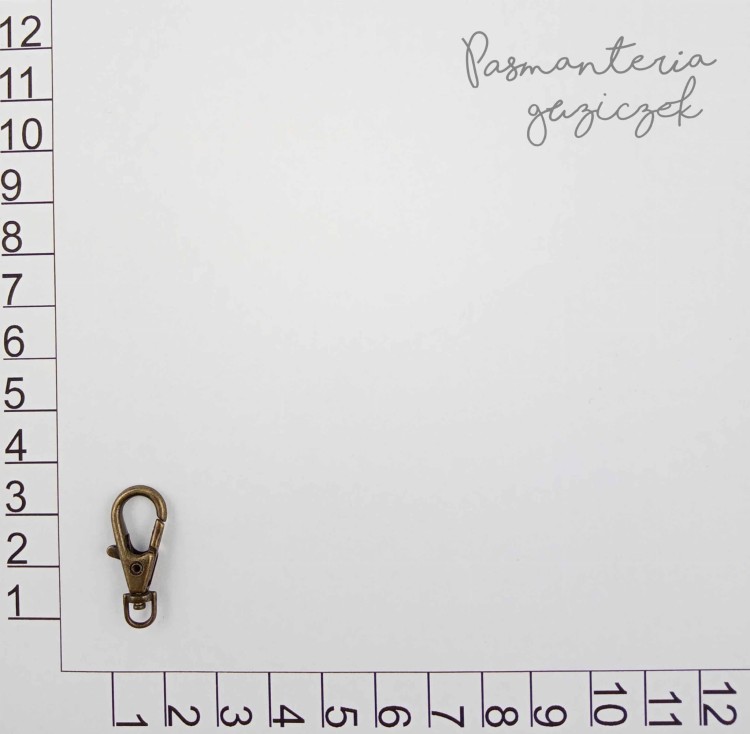 Karabińczyk 5mm stare złoto