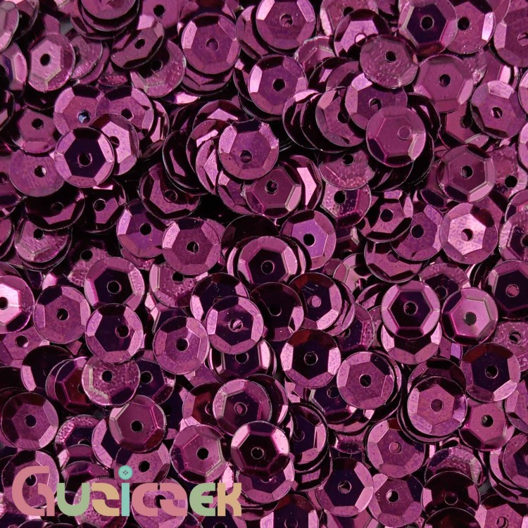 Cekiny 6mm, 25 gram śliwkowe