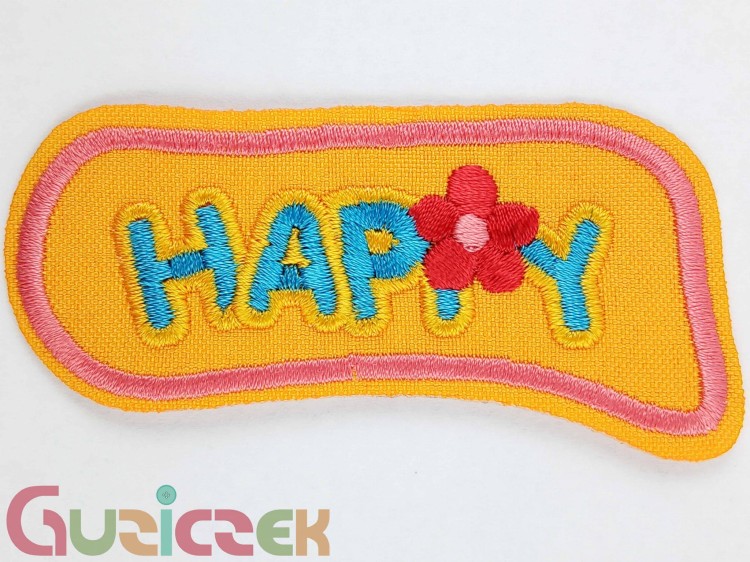 Naprasowanka Happy 75x35 mm