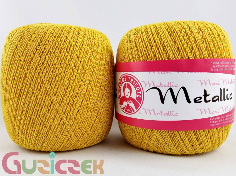 Maxi Metallic 26347 żółty ze złotą nitką
